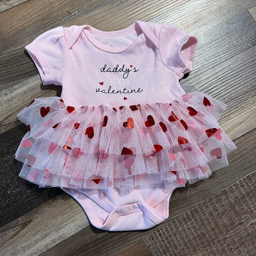Valentines onesie with tutu